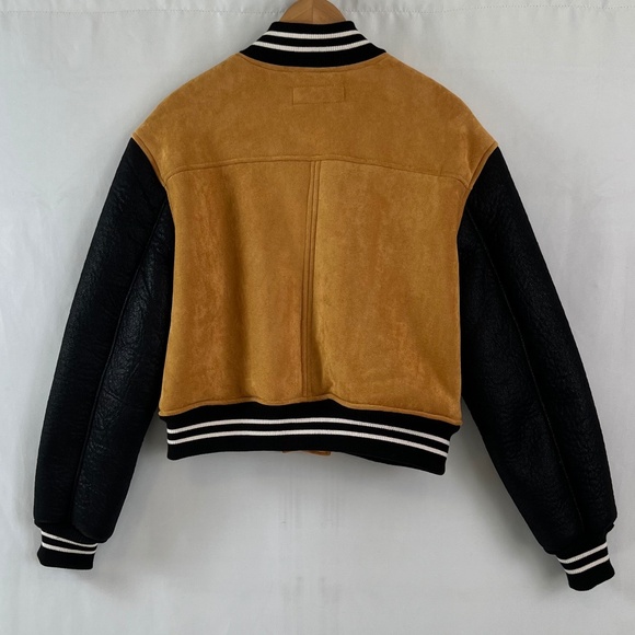 NWT - [Blank NYC] Women’s Varsity Jacket Faux Suede Bomber, Size M - Picture 10 of 11